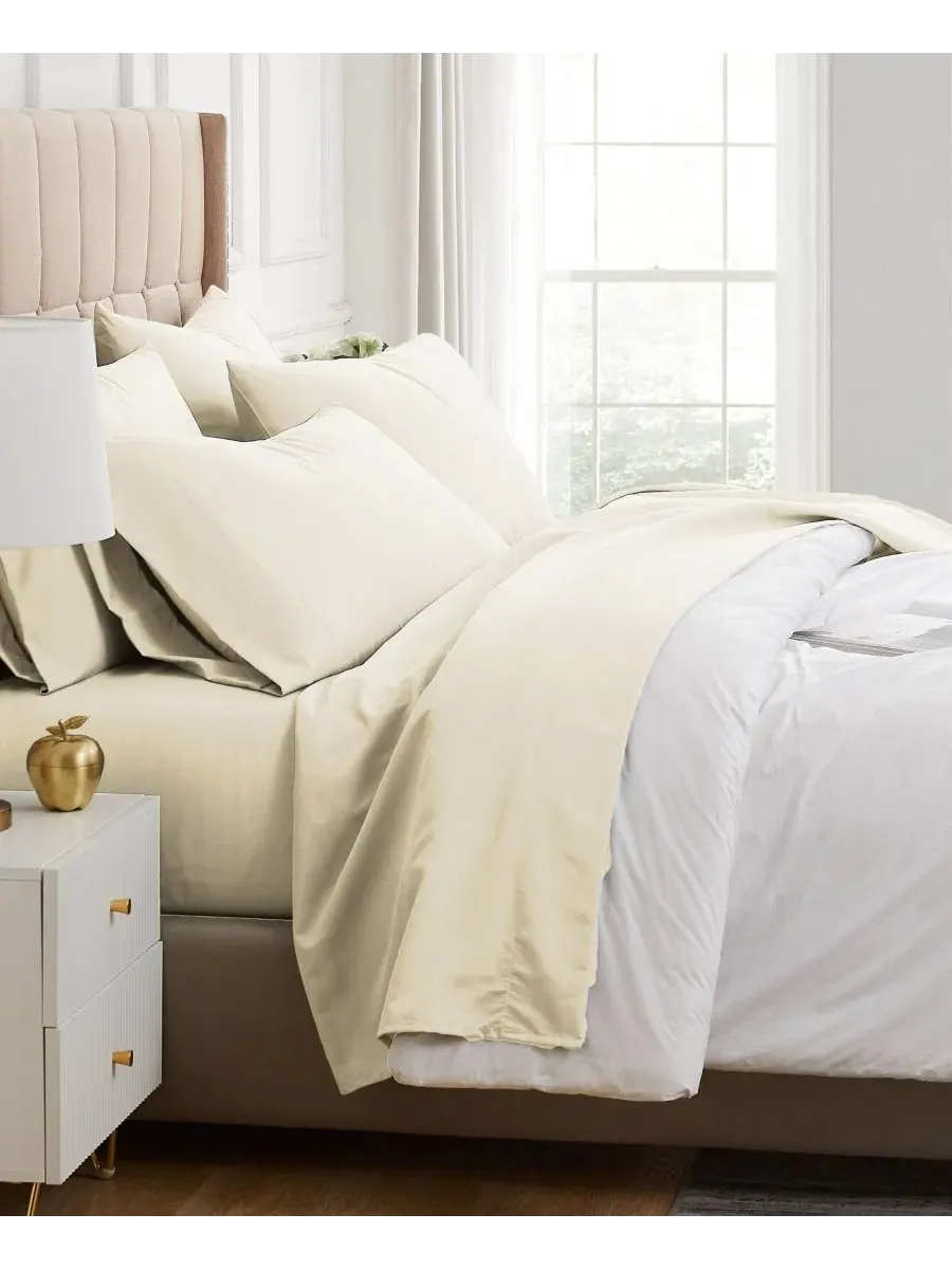 Комплект постельного белья из микрофибры, 4 предмета, Twin Southshore Fine Linens — изображение 2 из 4, бежевый