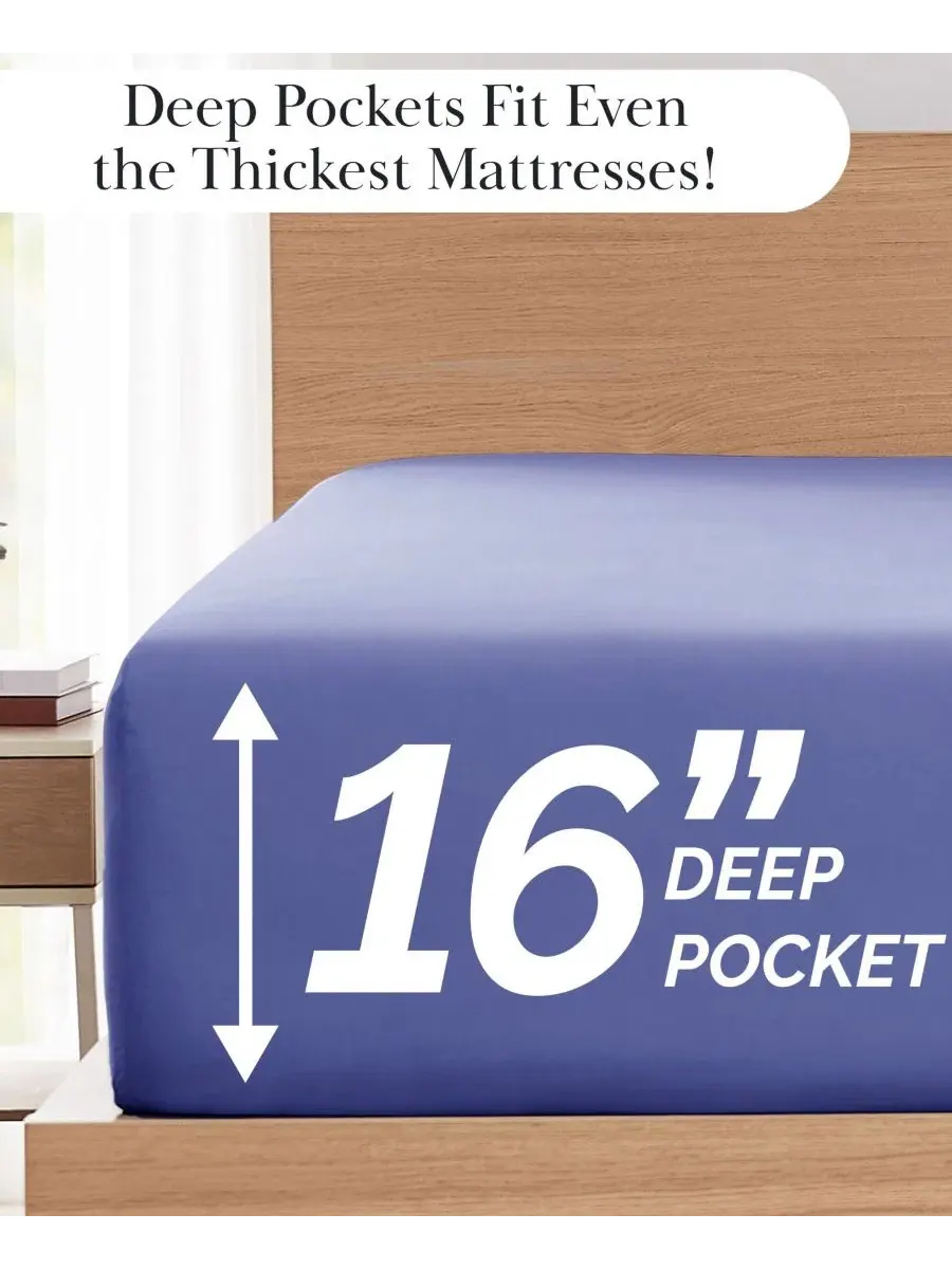 Комплект постельного белья из микрофибры, 4 предмета, Twin, No-Slip Ultra Soft Southshore Fine — изображение 5 из 5