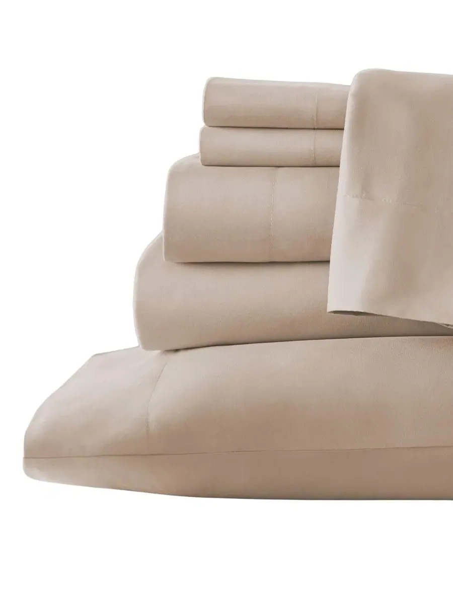 Комплект постельного белья из микрофибры, 6 предметов, California King, No-Slip Ultra Soft Deep