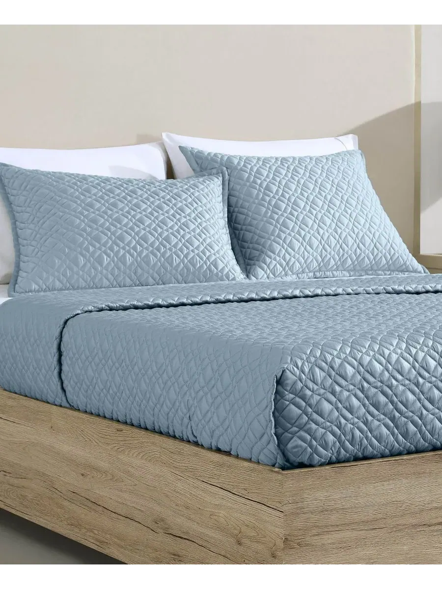 Комплект покрывал 3 предмета Noble Reversible, King Riverbrook Home — изображение 3 из 5, синий