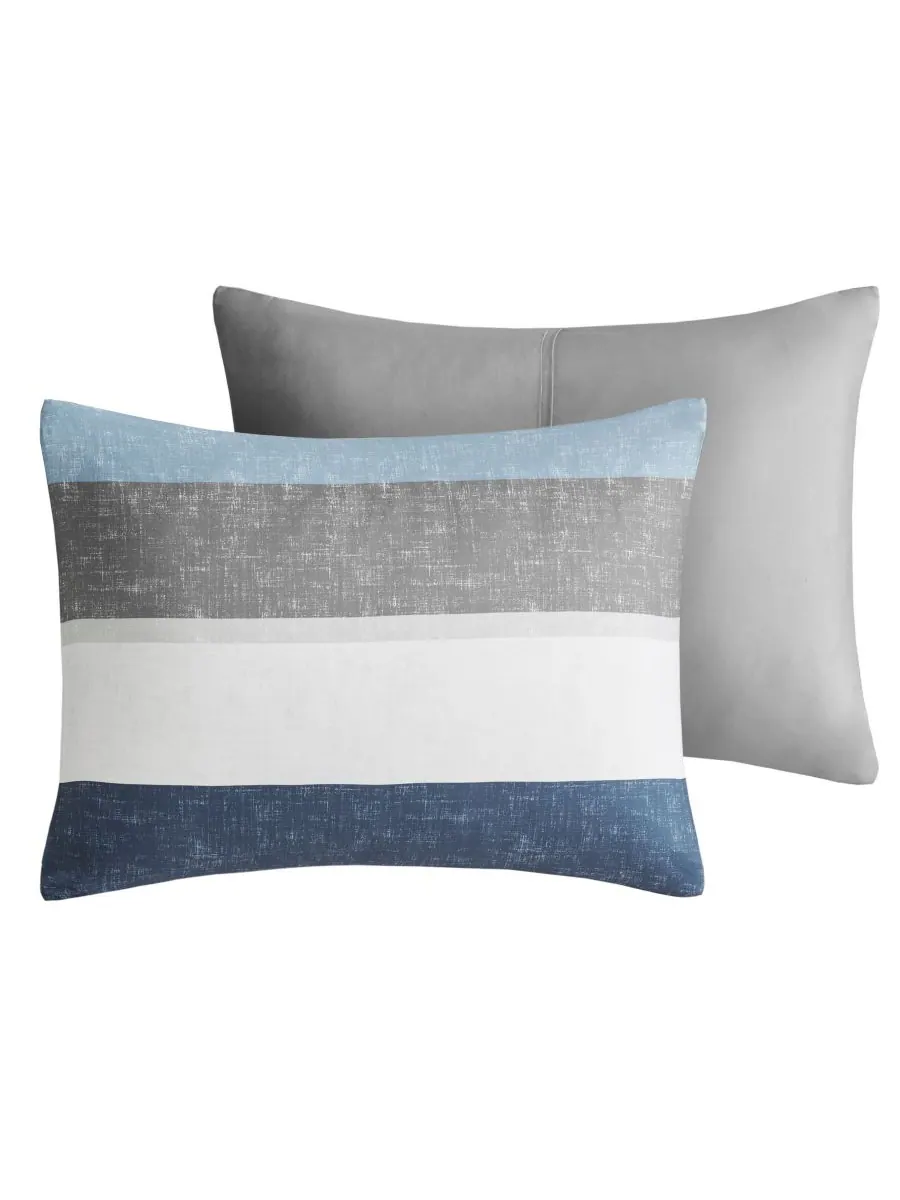 Комплект постельного белья Jaxon Wide Stripe из 7 предметов, размер Full Madison Park Essentials — изображение 6 из 10