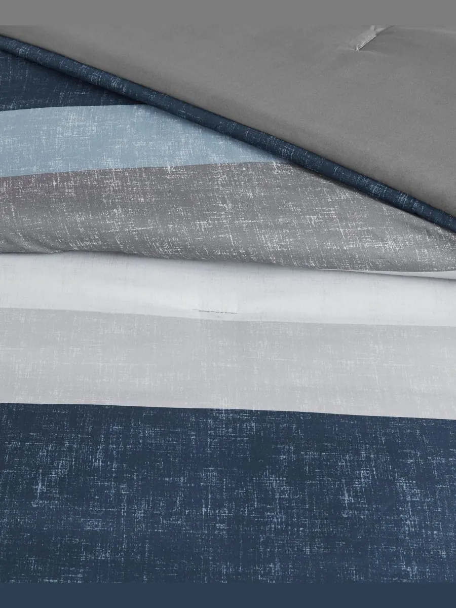 Комплект постельного белья Jaxon Wide Stripe из 7 предметов, размер Full Madison Park Essentials — изображение 8 из 10