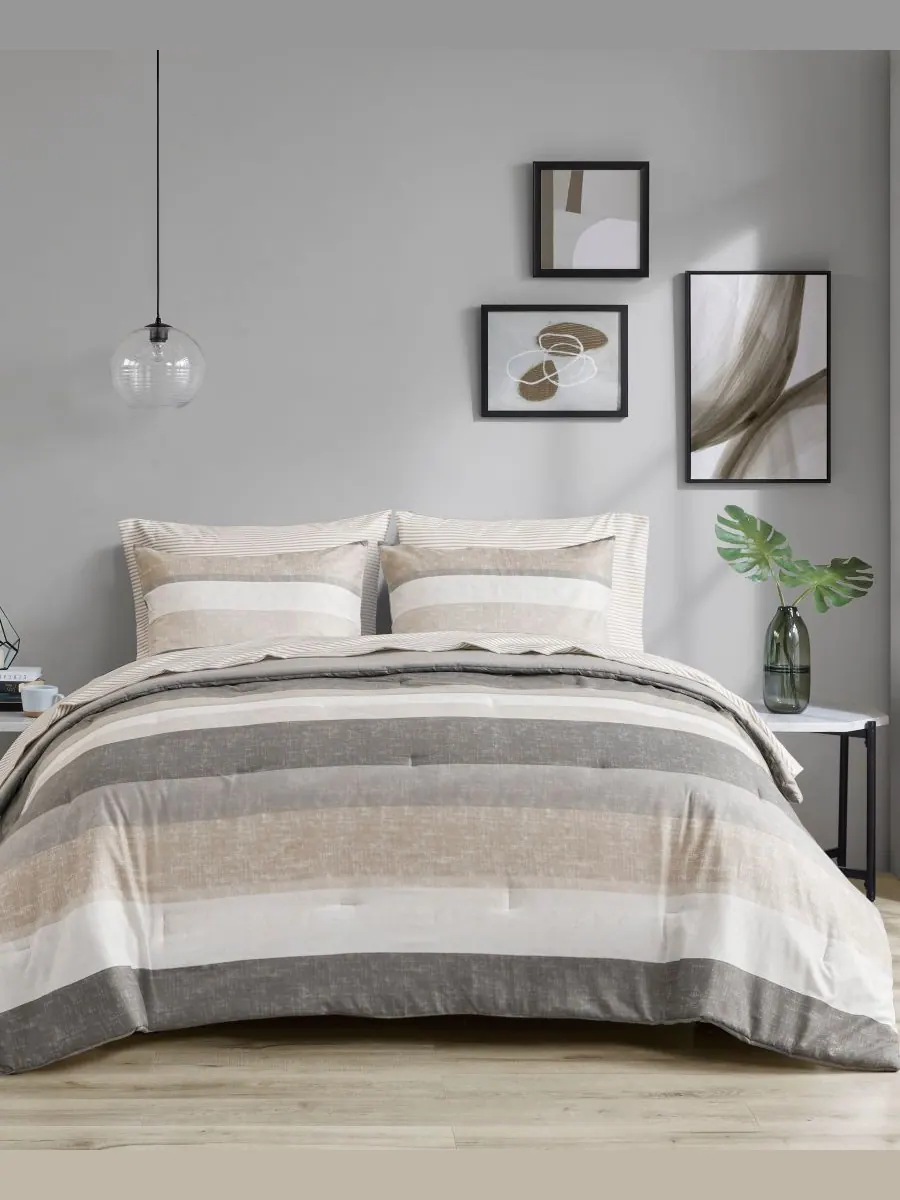 Комплект постельного белья Jaxon Wide Stripe из 7 предметов, размер Full Madison Park Essentials