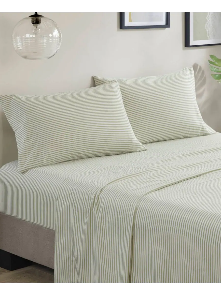 Комплект постельного белья Jaxon Wide Stripe из 7 предметов, размер Queen Madison Park Essentials — изображение 7 из 9