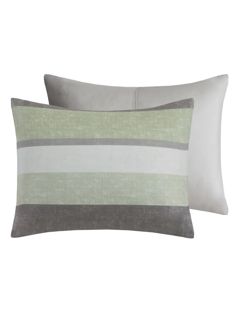 Комплект постельного белья Jaxon Wide Stripe из 7 предметов, размер Queen Madison Park Essentials — изображение 8 из 9