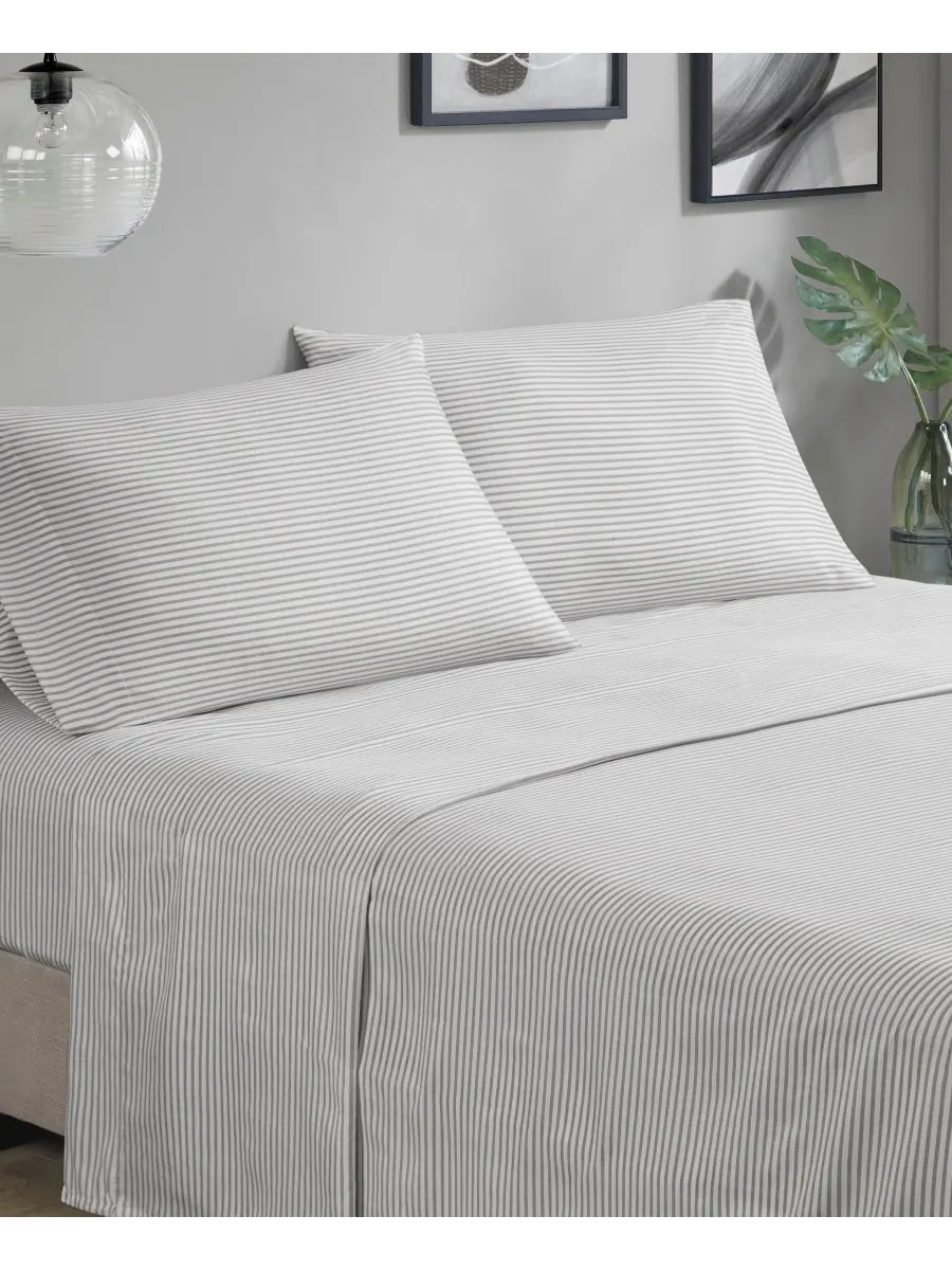 Комплект постельного белья Jaxon Wide Stripe из 7 предметов, размер Queen Madison Park Essentials — изображение 6 из 10