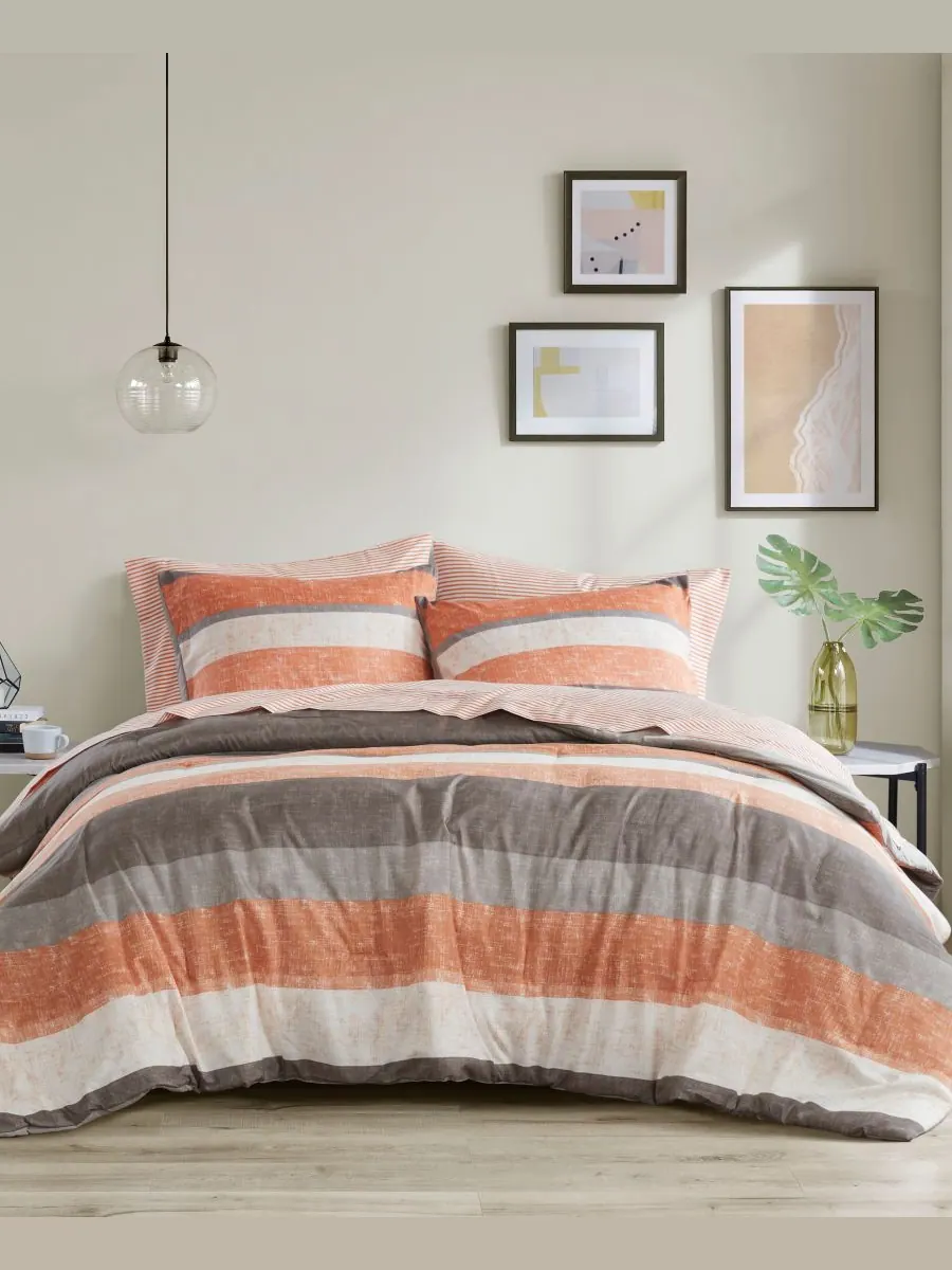 Комплект постельного белья Jaxon Wide Stripe из 7 предметов, размер Queen Madison Park Essentials