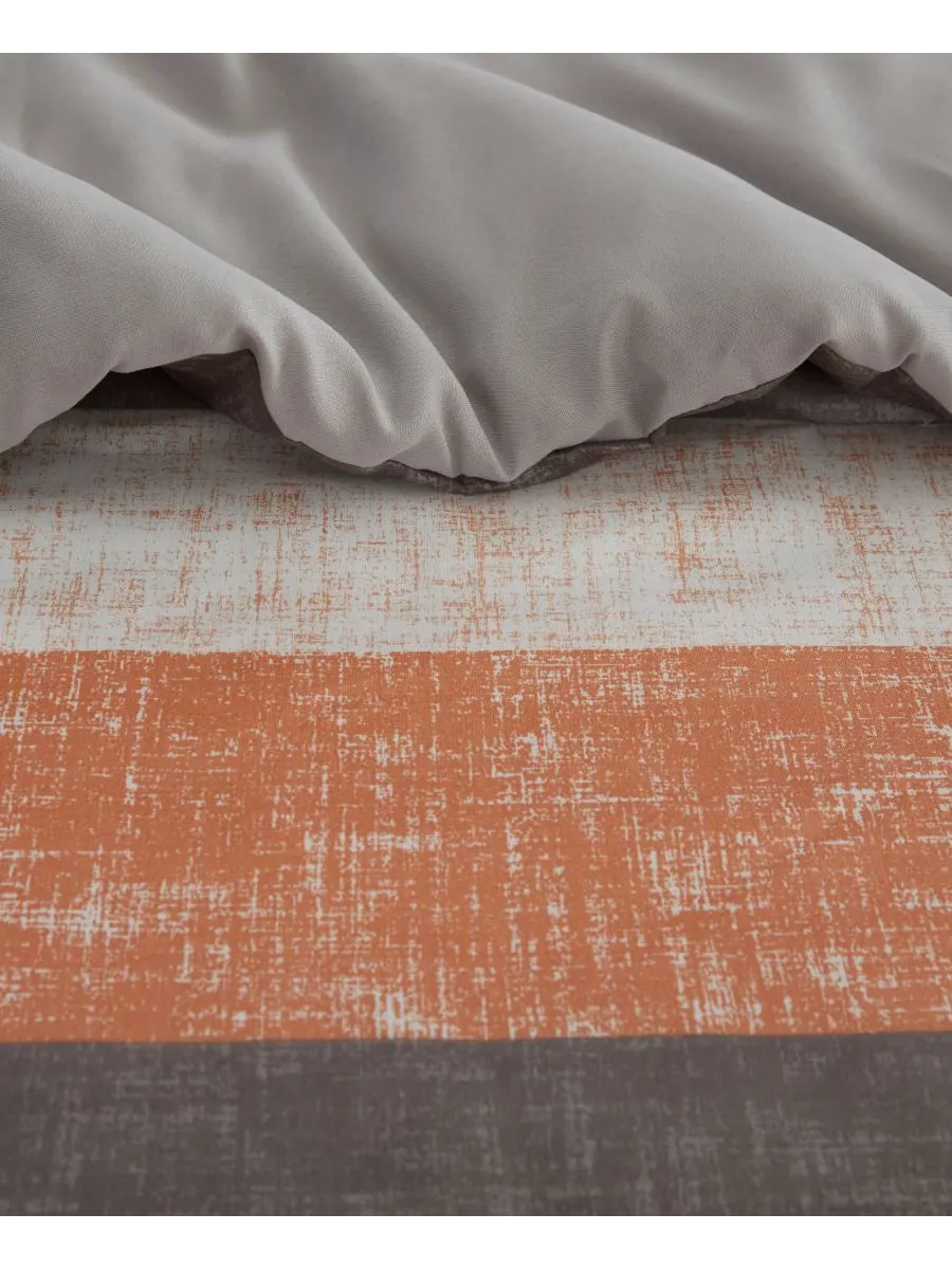 Комплект постельного белья Jaxon Wide Stripe из 7 предметов, размер Queen Madison Park Essentials — изображение 6 из 9, серый