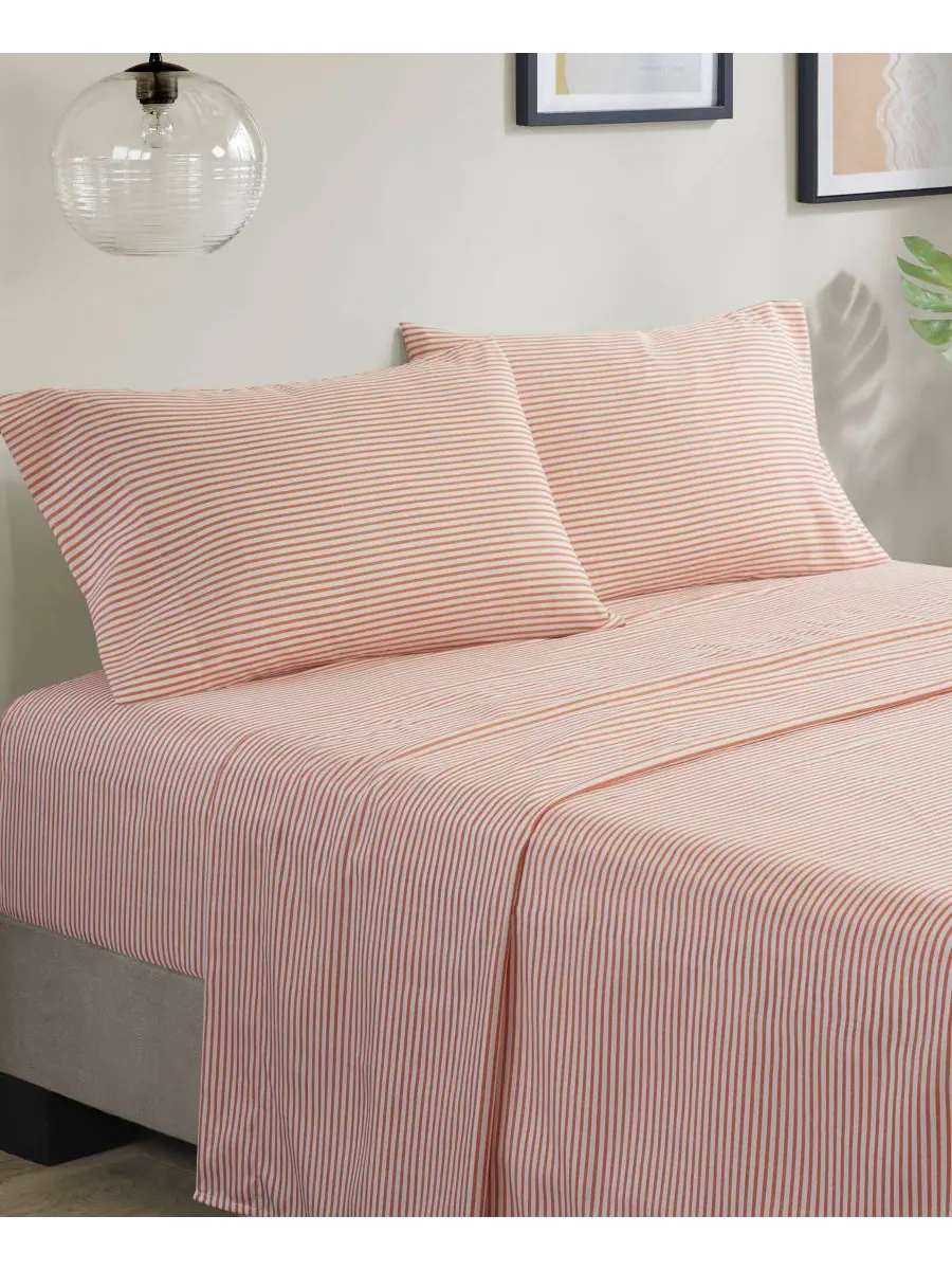 Комплект постельного белья Jaxon Wide Stripe из 7 предметов, размер Queen Madison Park Essentials — изображение 7 из 9, серый
