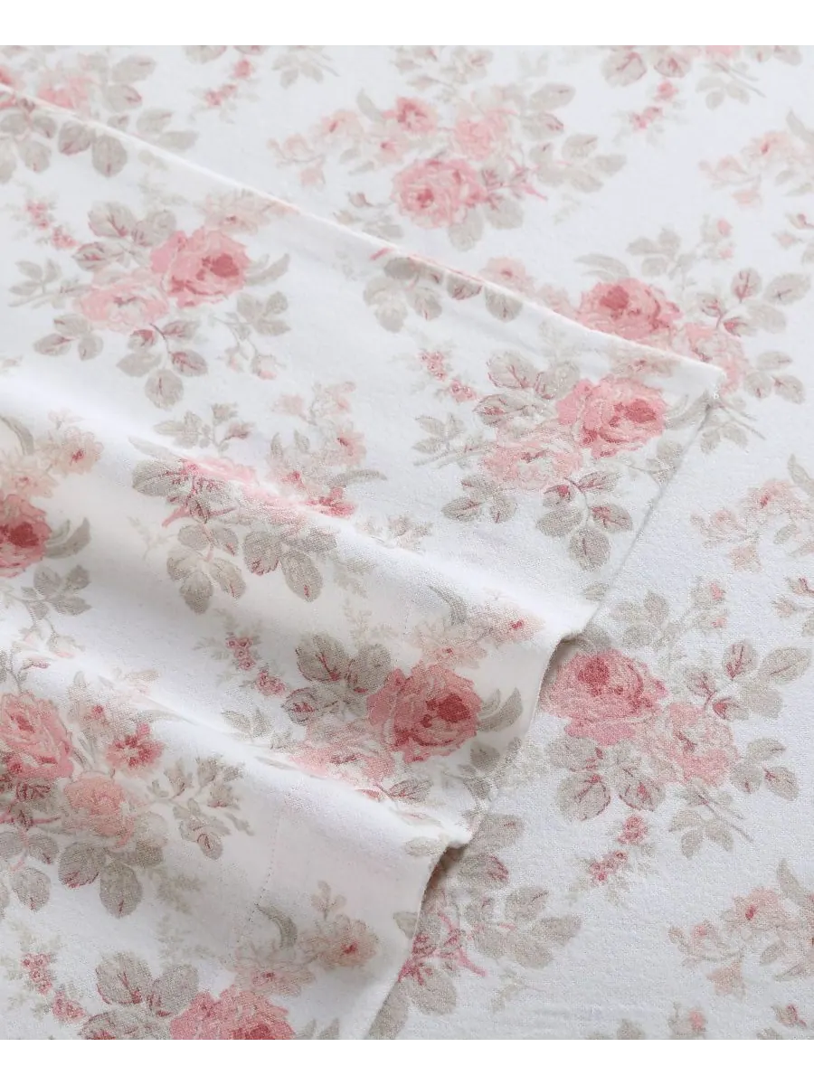 Комплект постельного белья из хлопковой фланели, 4 предмета, размер King Laura Ashley, цвет lisalee — изображение 3 из 3
