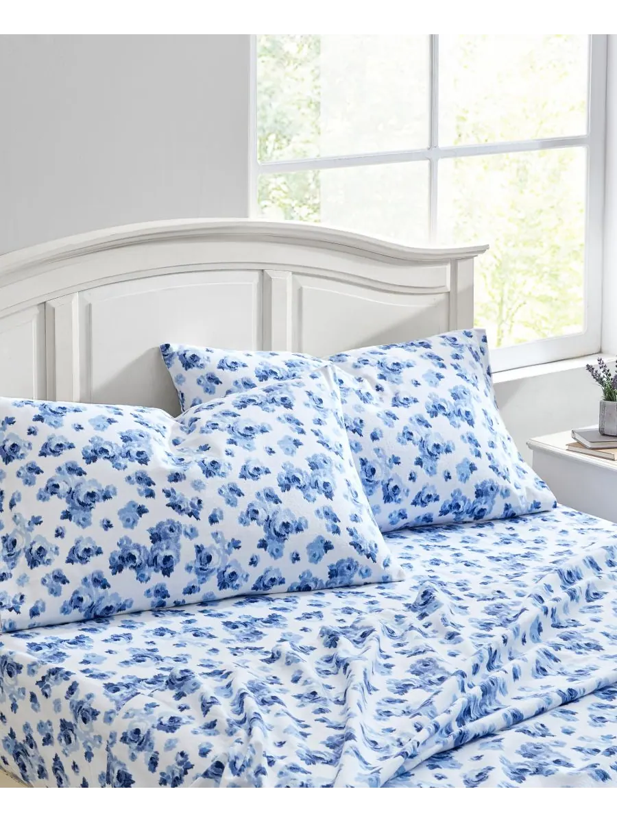 Комплект постельного белья из хлопковой фланели, 4 предмета, размер King Laura Ashley, цвет emeilia — изображение 4 из 6
