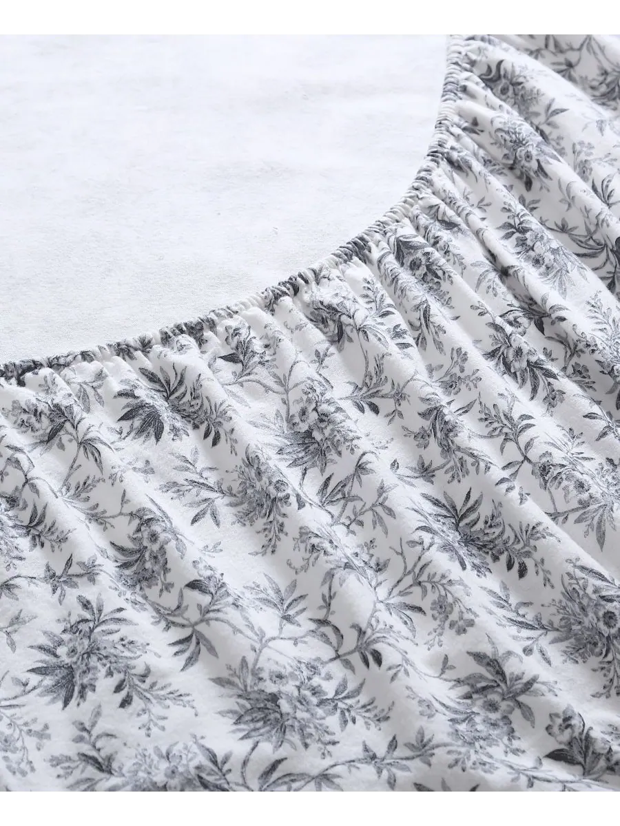 Комплект постельного белья из хлопковой фланели, 4 предмета, размер King Laura Ashley, цвет faye — изображение 5 из 5