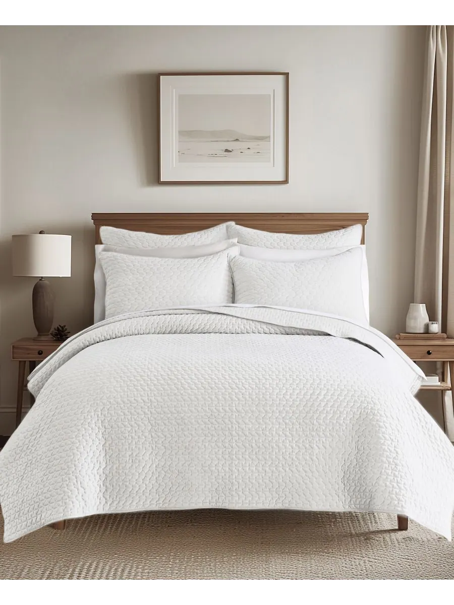 Комплект из 2 наволочек Velvet Stitch, европейский стиль Levtex, Off-white, European Sham — изображение 3 из 4, кремовый