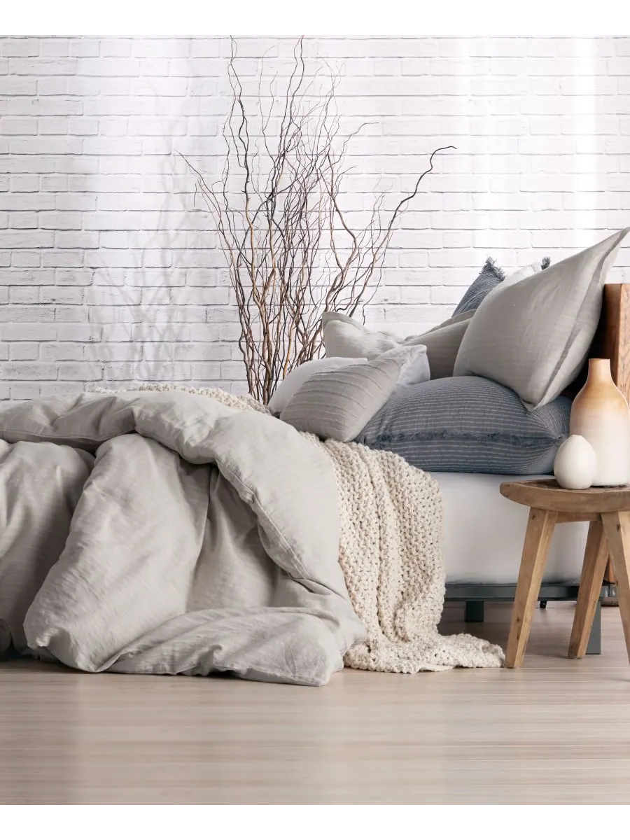 Комплект постельного белья pure comfy, размер king DKNY — изображение 3 из 4, серебристый