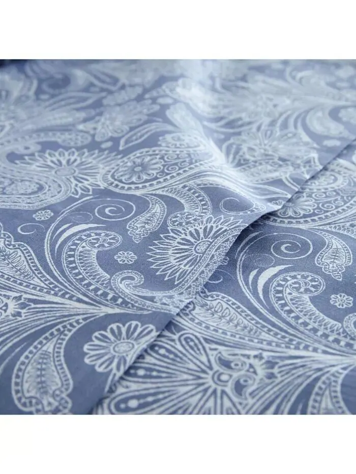 Карманный комплект простыней Perfect Paisley Deep в стиле бохо Southshore Fine Linens — изображение 2 из 2, синий