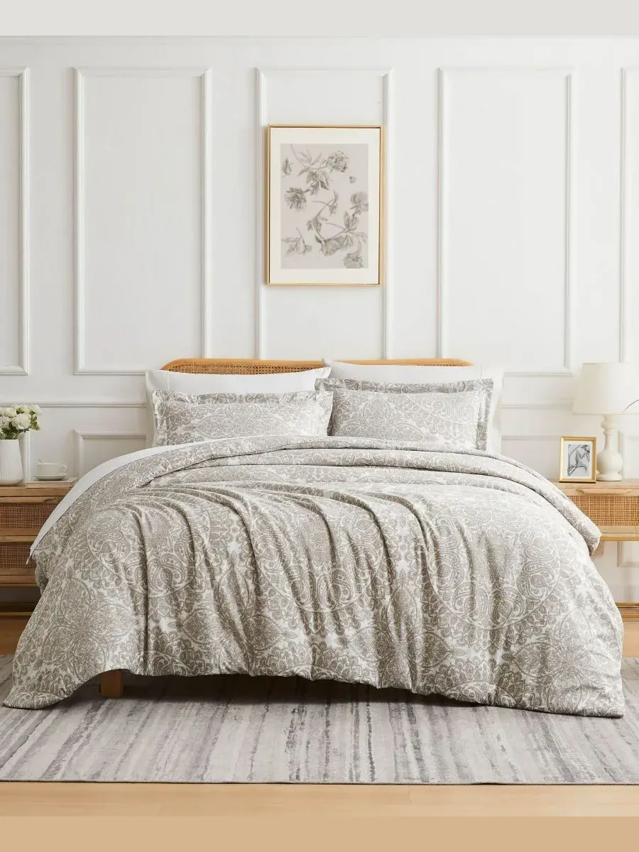 Комплект постельного белья Ashanti из микрофибры, 3 предмета, размер King Southshore Fine Linens — изображение 1 из 4, кость