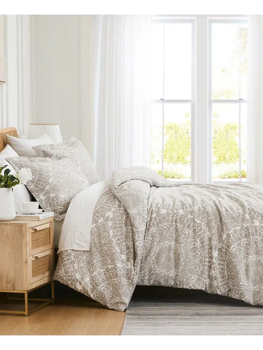 Комплект постельного белья Ashanti из микрофибры, 3 предмета, размер King Southshore Fine Linens — изображение 4 из 4, кость