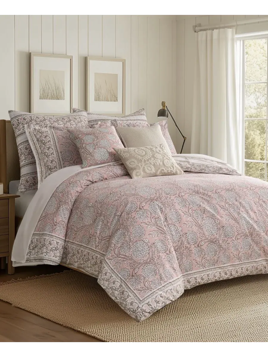 Двусторонний комплект постельного белья Adare из 3 предметов, размер Full/Queen Levtex — изображение 1 из 4, пудровый розовый