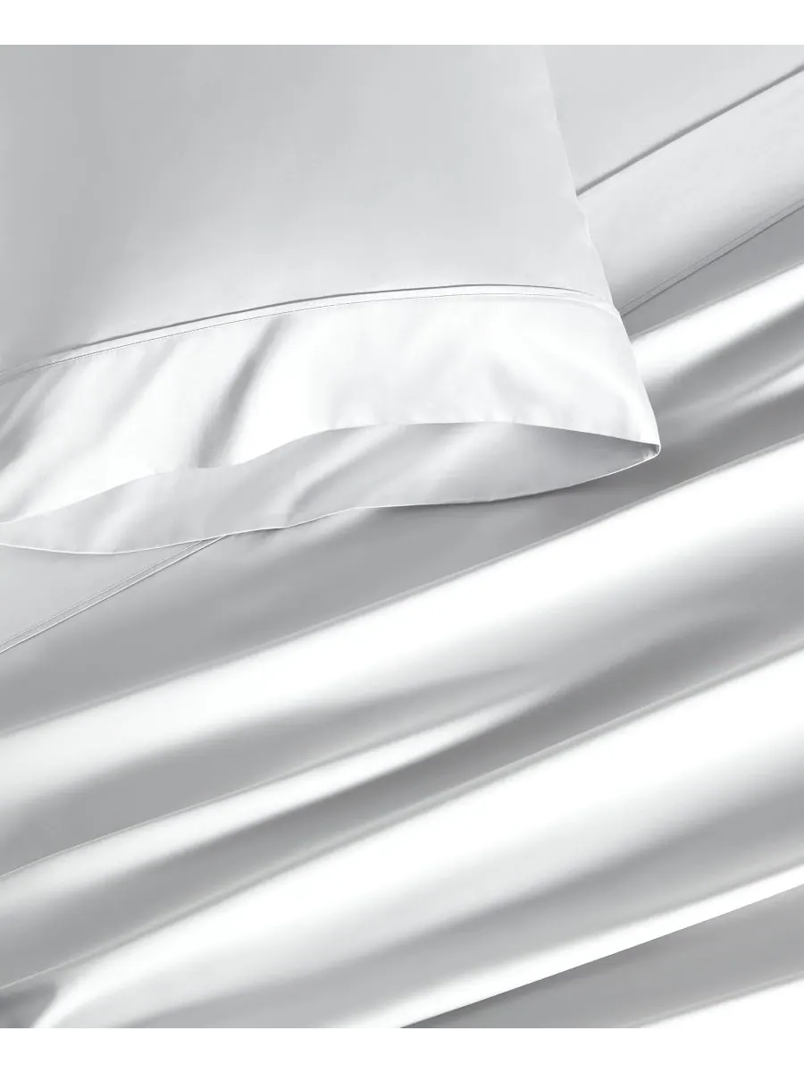 Комплект постельного белья Luxe из 4 предметов, 100% египетский хлопок, плотность ткани 700 нитей — изображение 3 из 6, белый