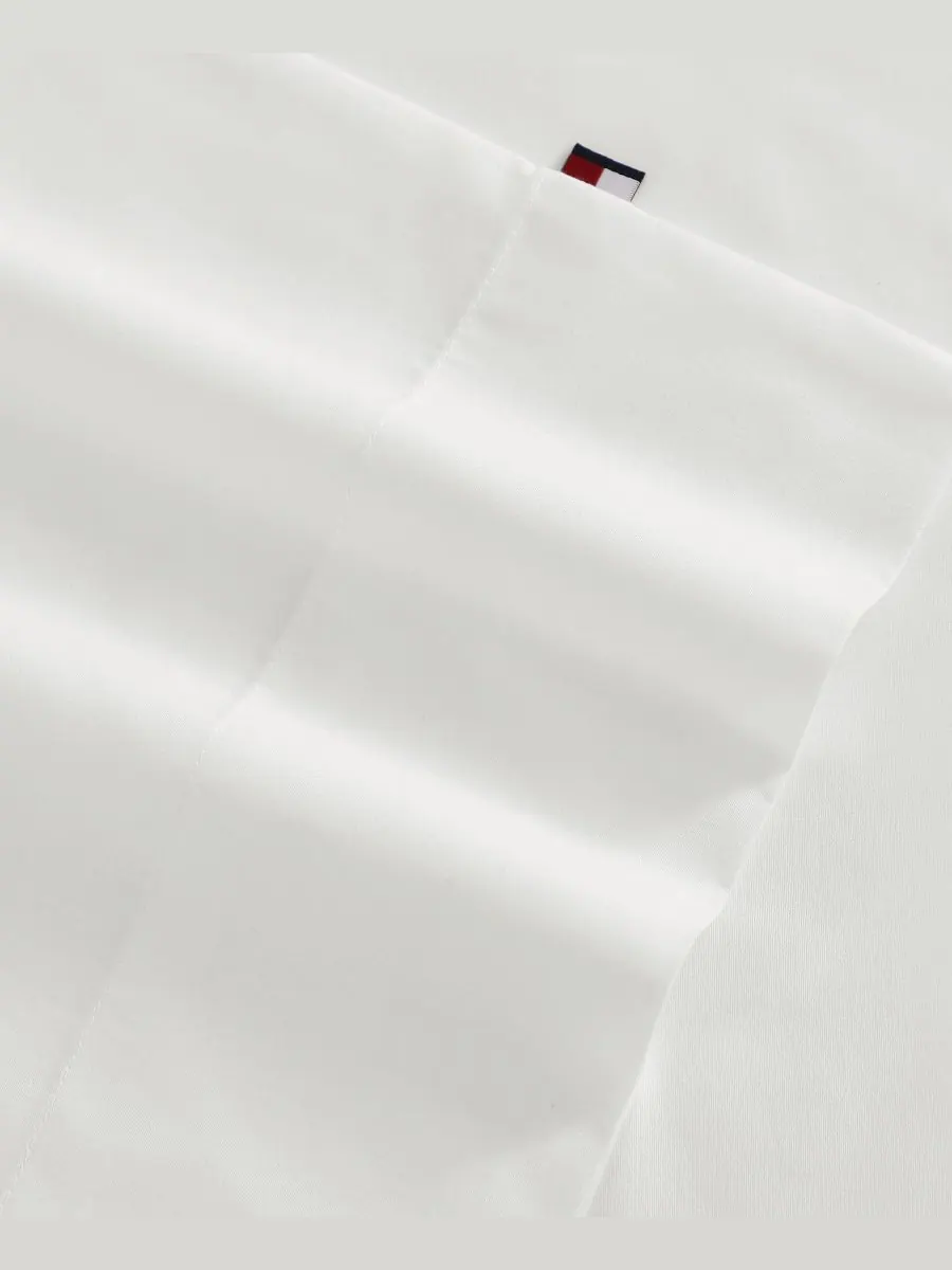 Tommy Hilfiger комплект постельного белья однотонный с охлаждающим эффектом из хлопка плотностью — изображение 3 из 6, белый