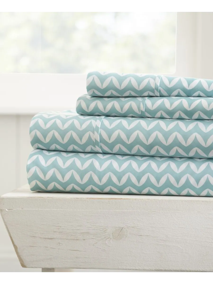 Комплект постельного белья Farmhouse Chic Premium Ultra Soft Pattern из 4 предметов, размер Queen