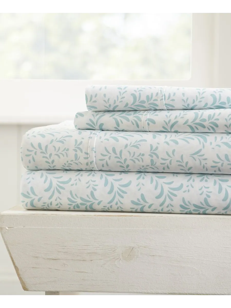Комплект постельного белья Farmhouse Chic Premium Ultra Soft Pattern из 4 предметов, размер Queen