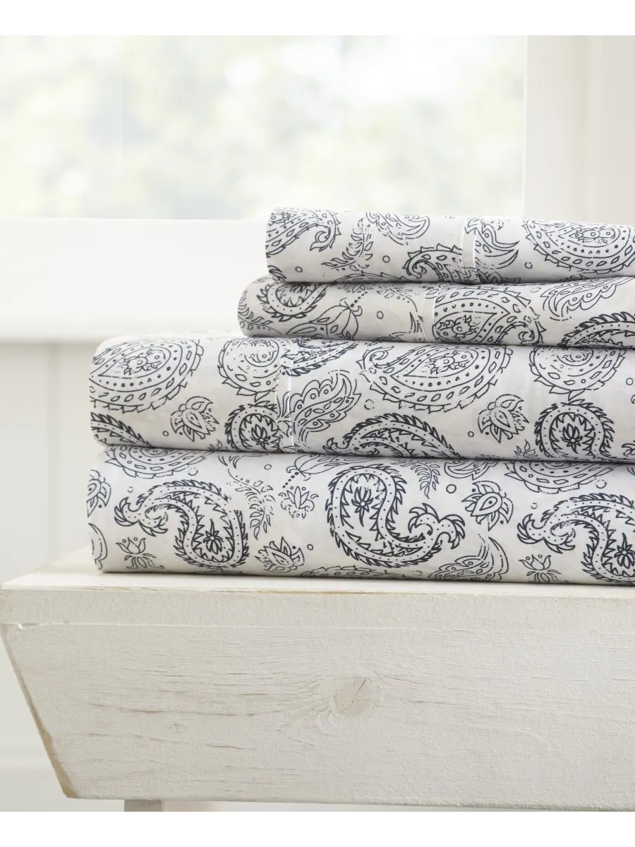 Комплект постельного белья Farmhouse Chic Premium Ultra Soft Pattern из 4 предметов, размер Queen