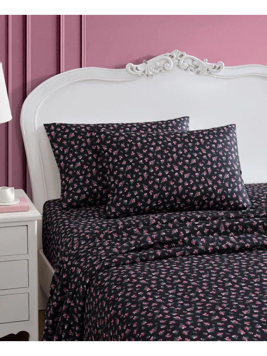 Комплект постельного белья из микрофибры с принтом, 3 предмета, размер Twin Betsey Johnson — изображение 3 из 5, мульти