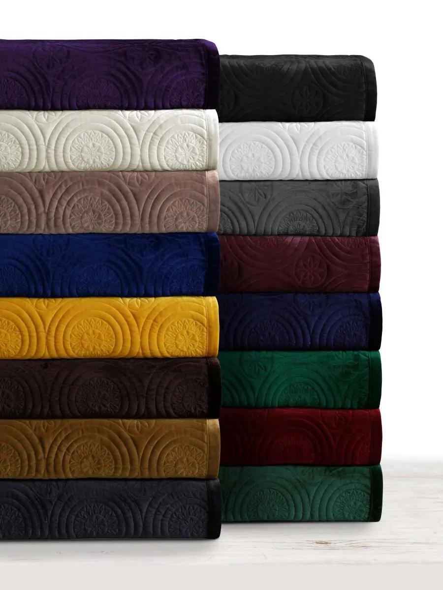 Комплект постельного белья Capri Medallion Velvet Oversized Solid из 2 предметов, размер Twin — изображение 4 из 4, белый