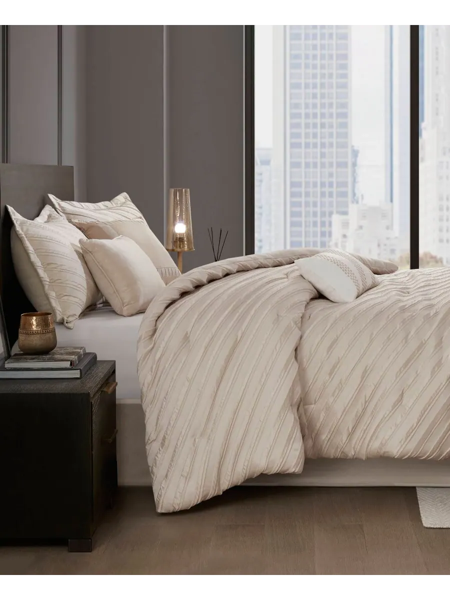 Комплект постельного белья Riva Jacquard из 7 предметов, размер Queen Madison Park — изображение 10 из 10, бежевый