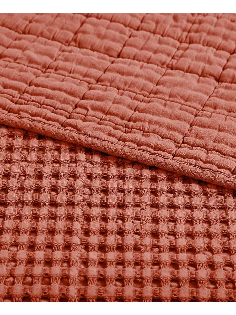 Комплект постельного белья mills waffle classic из 3 предметов, размер full. Levtex — изображение 4 из 6, глина