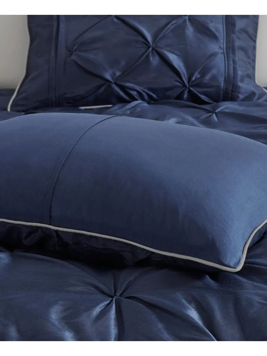 Комплект постельного белья Laurel Tufted из 7 предметов, размер Queen Madison Park — изображение 9 из 10, темно-синий
