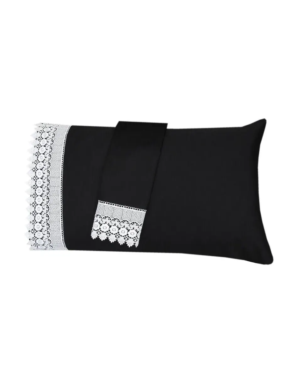 Наволочки с кружевной отделкой, 4 дюйма, пара Egyptian Linens
