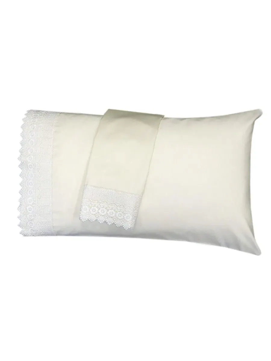 Наволочки с кружевной отделкой, 4 дюйма, пара Egyptian Linens