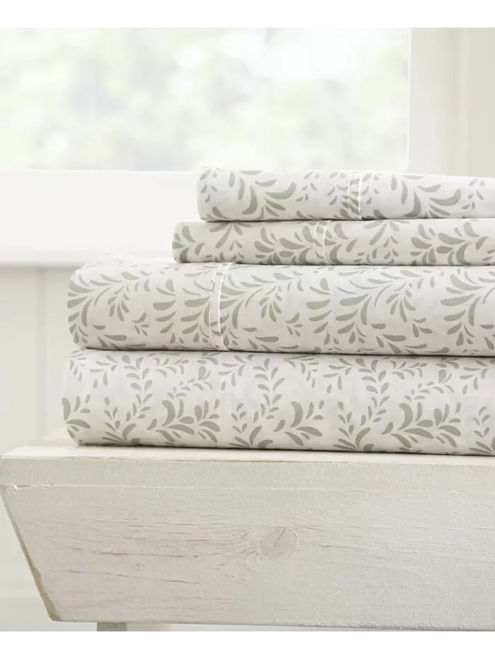 Комплект простыней с ультрамягким узором премиум-класса Farmhouse Chic от Home Collection ienjoy