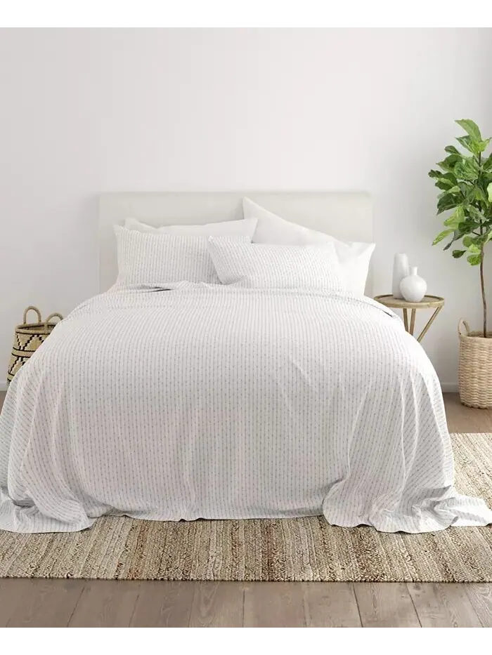 Ансамбль простыней с ультрамягкими узорами Boho & Beyond Premium от Home Collection ienjoy Home — изображение 2 из 10, серый