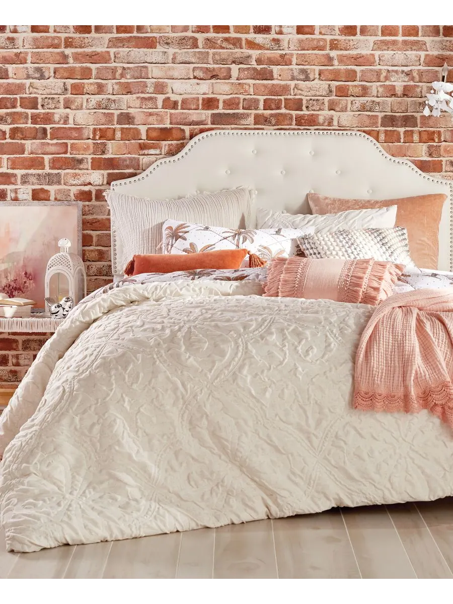 Комплект постельного белья в винтажном стиле, размер King Peri Home, льняной — изображение 2 из 3