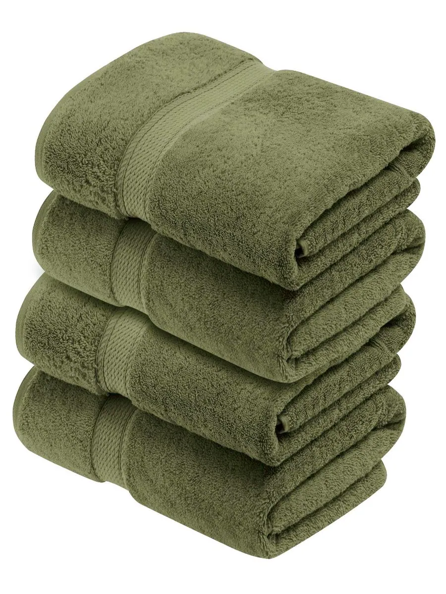 Набор из 4 банных полотенец из египетского хлопка Superior, Forest Green, 4 Piece Bath Towel Set
