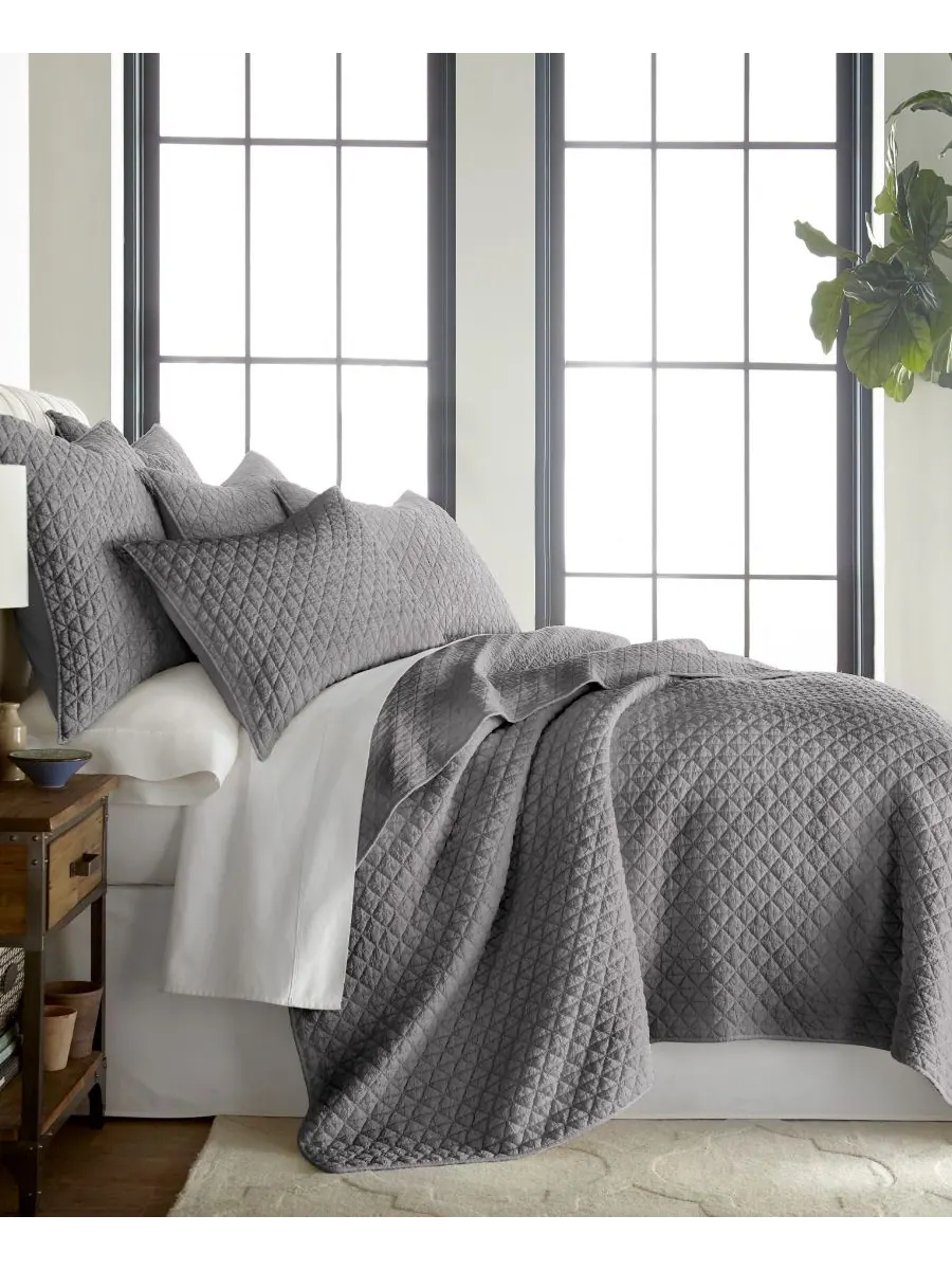 Комплект постельного белья Homthreads Rowan Enzyme Wash, 2 предмета, размер Twin/Twin XL Levtex — изображение 2 из 10, серый