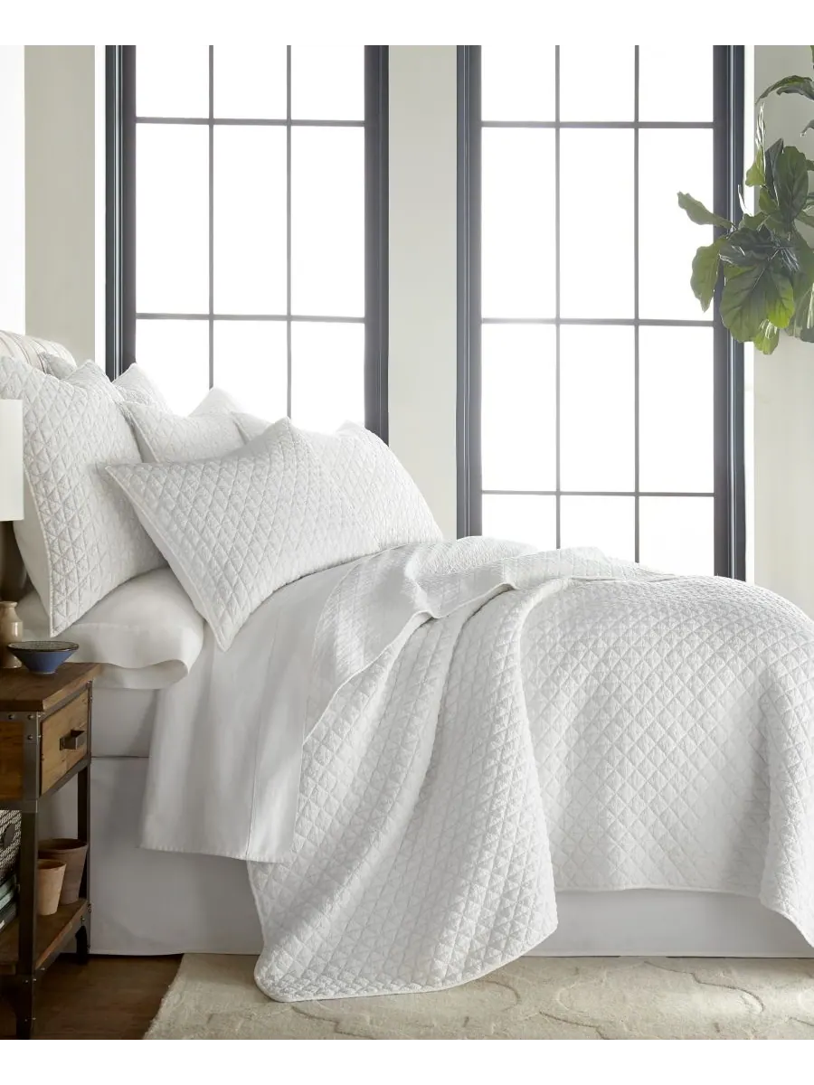 Комплект постельного белья Homthreads Rowan Enzyme Wash, 2 предмета, размер Twin/Twin XL Levtex — изображение 2 из 10, белый
