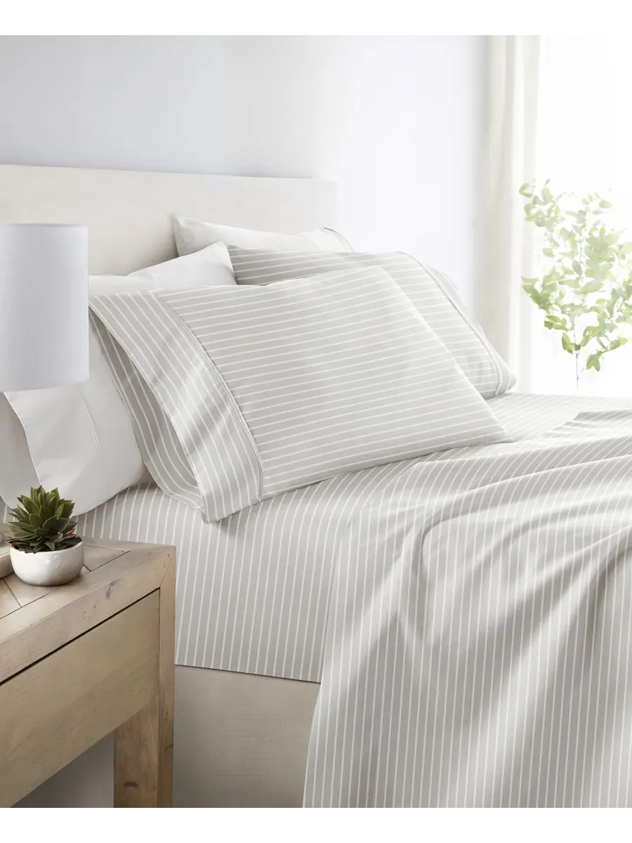 Комплект постельного белья Soft Lines из 3 предметов, размер Twin ienjoy Home — изображение 3 из 4, светлый серый