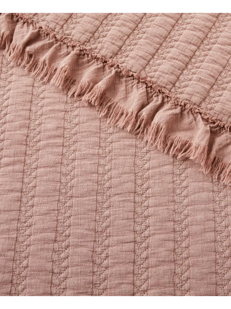 Комплект постельного белья Wilhemina Stone Washed, 3 предмета, размер Full/Queen Levtex — изображение 5 из 5, розовый