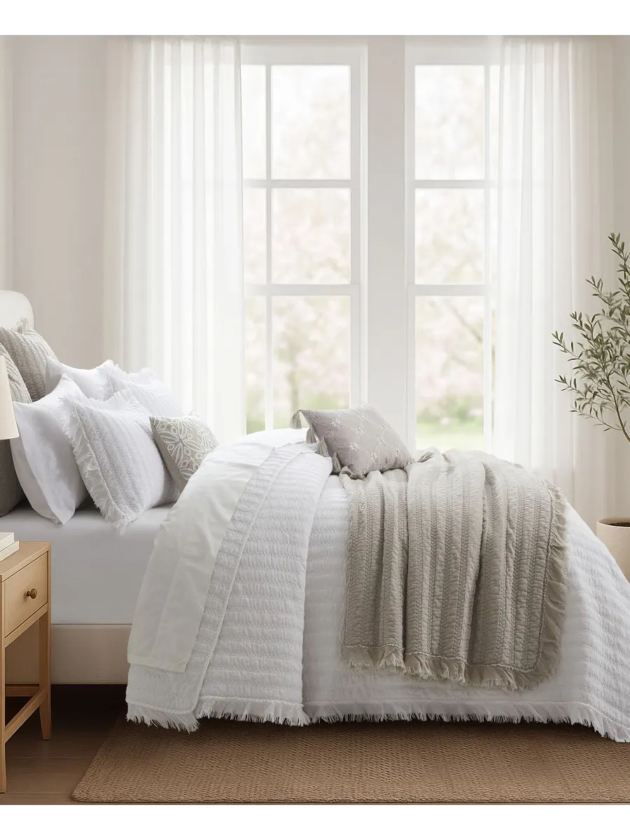 Комплект постельного белья Wilhemina Stone Washed, 3 предмета, размер Full/Queen Levtex — изображение 5 из 7, прозрачный