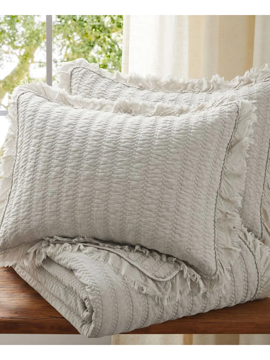Комплект постельного белья Wilhemina Stone Washed, 3 предмета, размер Full/Queen Levtex — изображение 6 из 7, прозрачный