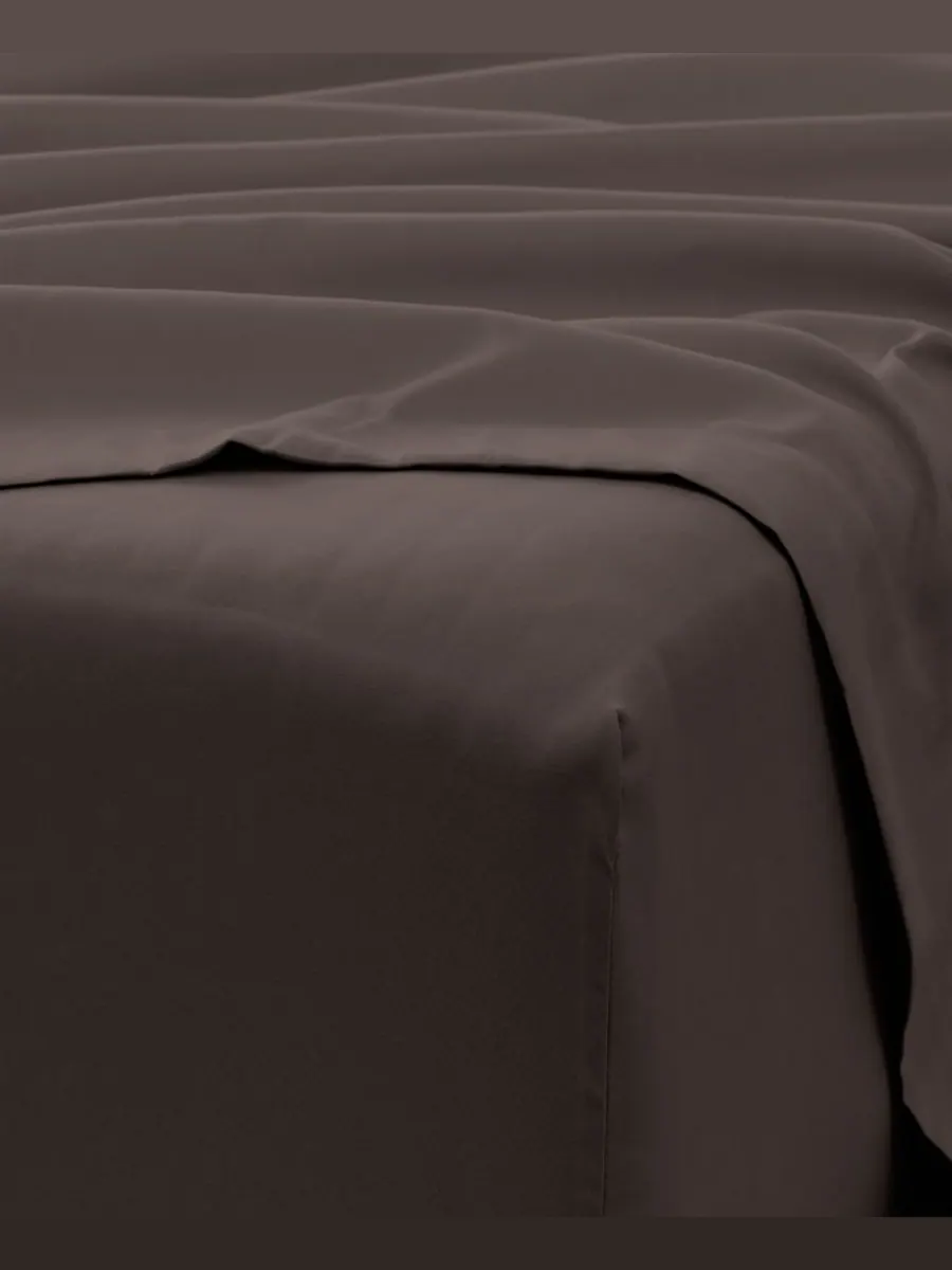 Комплект постельного белья Solids in Style из 6 предметов, размер King Ienjoy Home — изображение 5 из 6, шоколад
