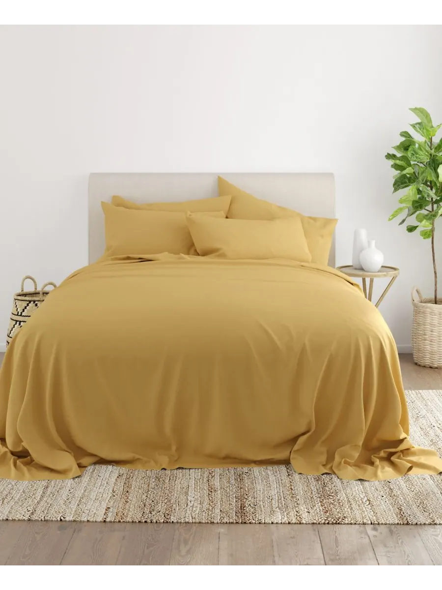 Комплект постельного белья Solids in Style из 6 предметов, размер King Ienjoy Home — изображение 2 из 6, золото