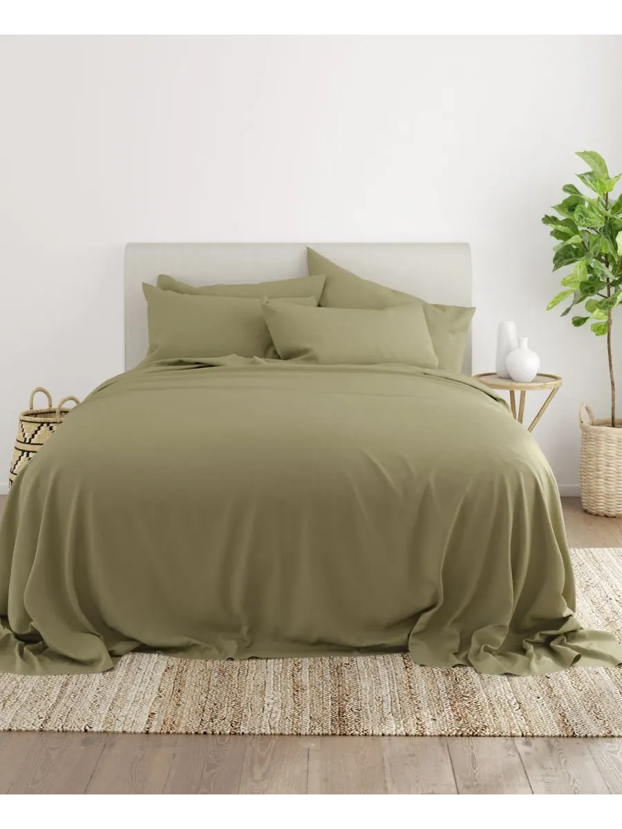 Комплект постельного белья Solids in Style из 6 предметов, размер King Ienjoy Home — изображение 2 из 6, шалфейный