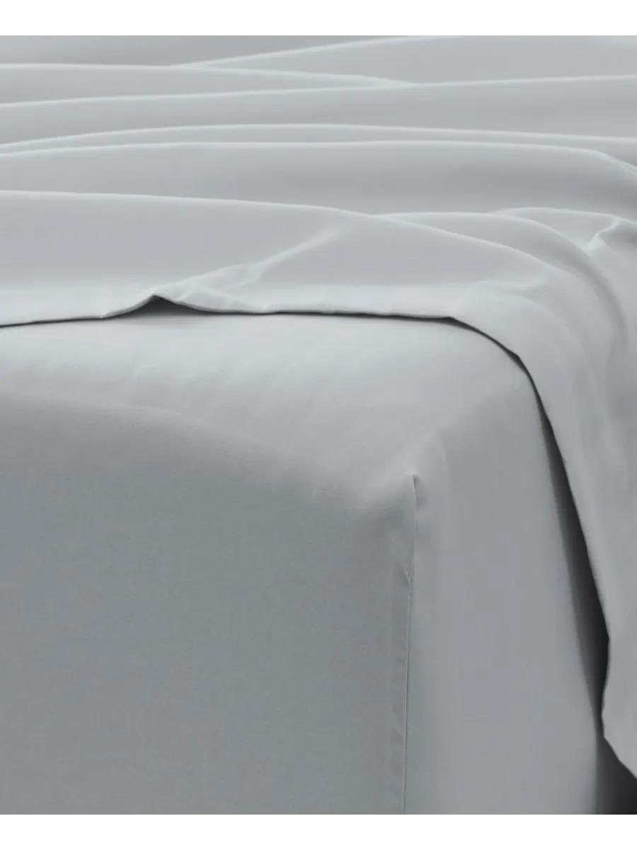 Комплект постельного белья Solids in Style из 6 предметов, размер King Ienjoy Home — изображение 5 из 6, светлый серый