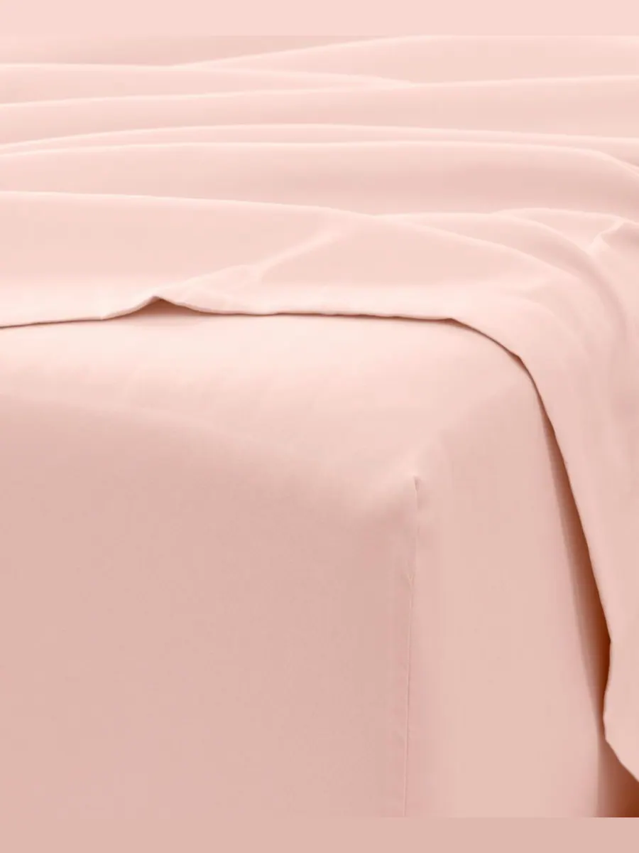 Комплект постельного белья Solids in Style из 6 предметов, размер King Ienjoy Home — изображение 5 из 5, пудровый розовый
