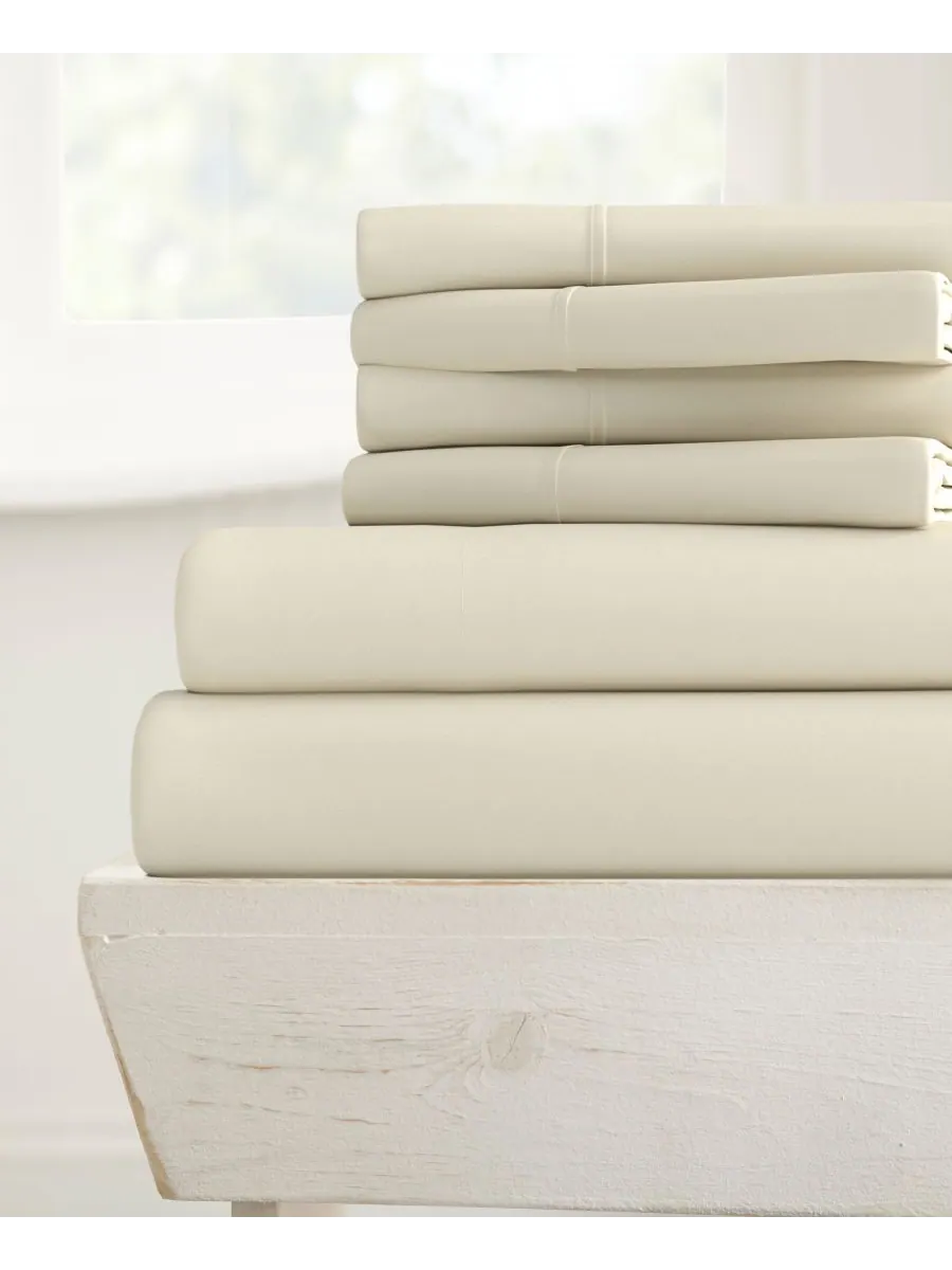 Комплект постельного белья Solids in Style из 6 предметов, размер King Ienjoy Home — изображение 1 из 6, белый